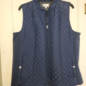 Kim Rogers Navy Quilted Vest